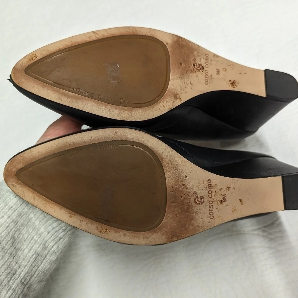 CORSO Como Black Wedge Office Shoes 9